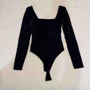 Aritzia Black Long Sleeve Bodysuit